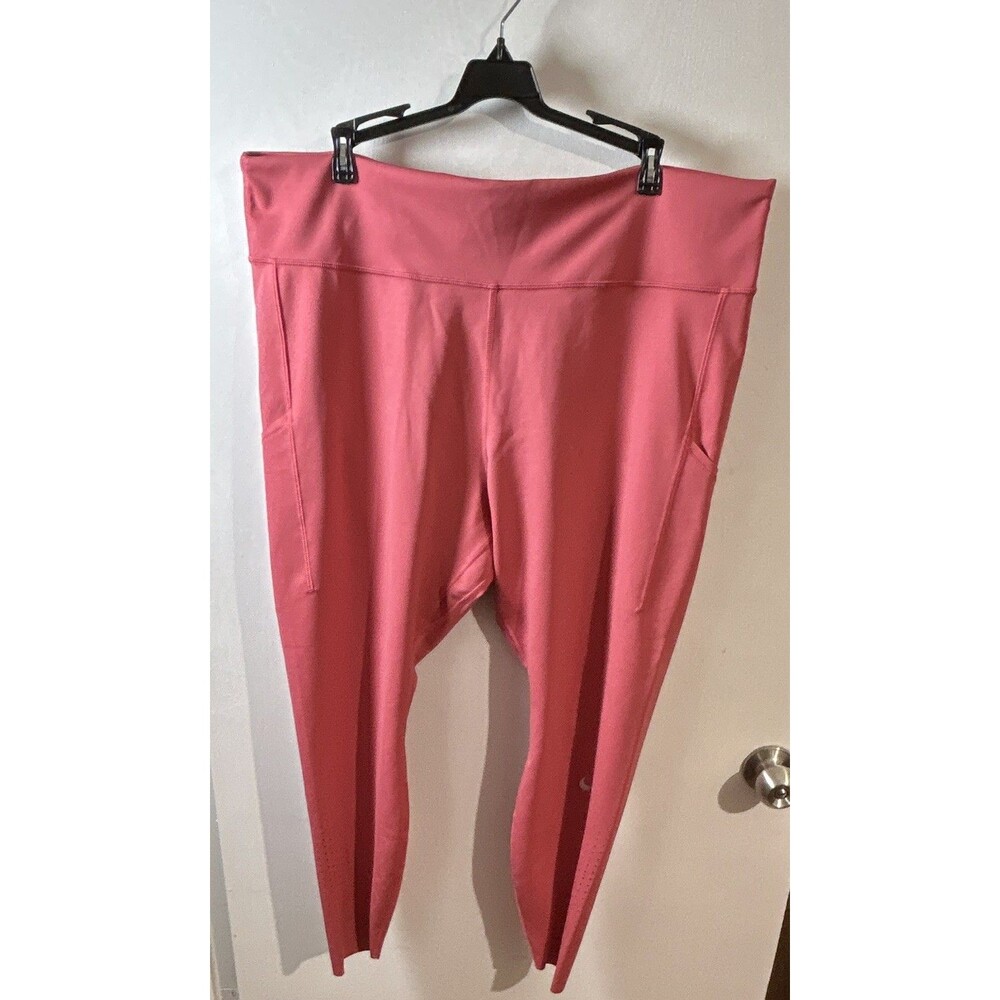 Nike Dri-FIT Pink Plus 3X Leggings w/ Drawstring & Pockets Gym Training
